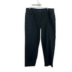 NEW Ruby Rd Straight Leg Pants Women 18 Black Stretch Cotton Classic Work Casual